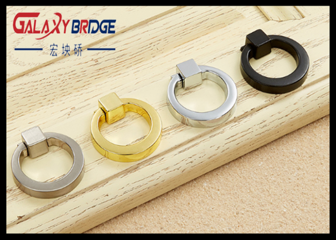 Goldbehandelt Retro- Ring-Zugchrom Doo schwarze einfache Möbel-Hardware-Installationen