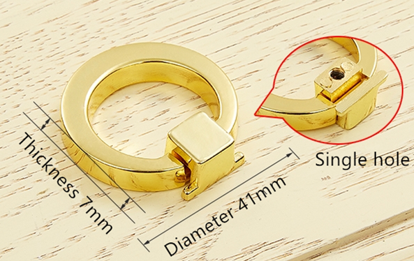 Golddekorativer Ring zieht 85mm Längen-Zink-Legierungs-Kabinett-Türgriff-helle königliche Möbel-Messinginstallationen