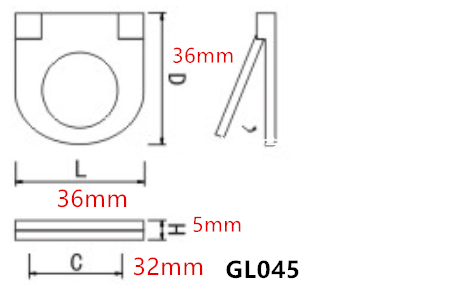 Küchenschrank verborgene Fach-Züge, 32mm bürsteten Nickel-runde
