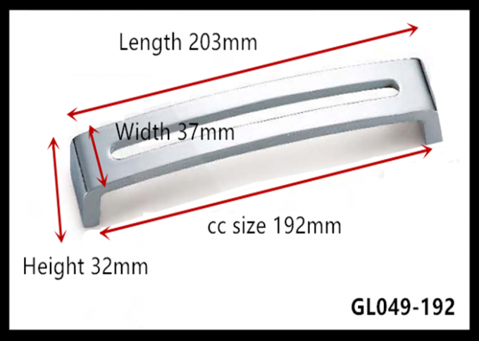 Gewölbte Zink-Möbel-Griffe und Griffe der Goldküchenschrank-Griff