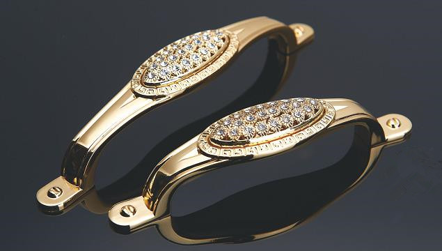 Europäische Art-Kristallfach-Griffe und Griffe, Zink-Küchen-Schrank