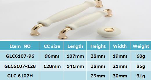 Runde keramische Kabinett-Türknäufe, weißes Porzellan-keramische Fach