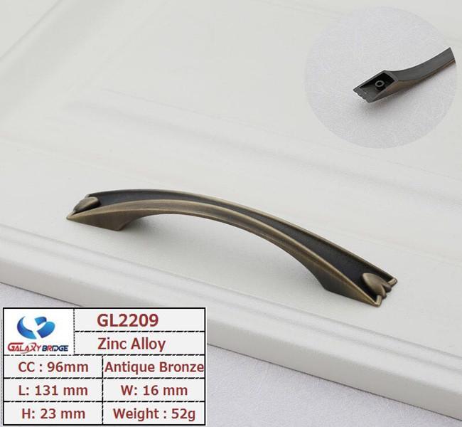 Zink-Legierungs-Küchenschrank-Hardware-Zug-klassischer weißer Schrank