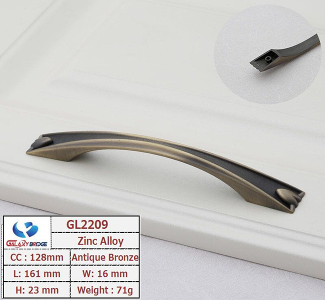 Zink-Legierungs-Küchenschrank-Hardware-Zug-klassischer weißer Schrank