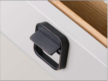 Brush Black Hidden Drawer Pulls Kitchen Cabinet Knobs / Closet  Square ring Pulls  Furniture Fittings
